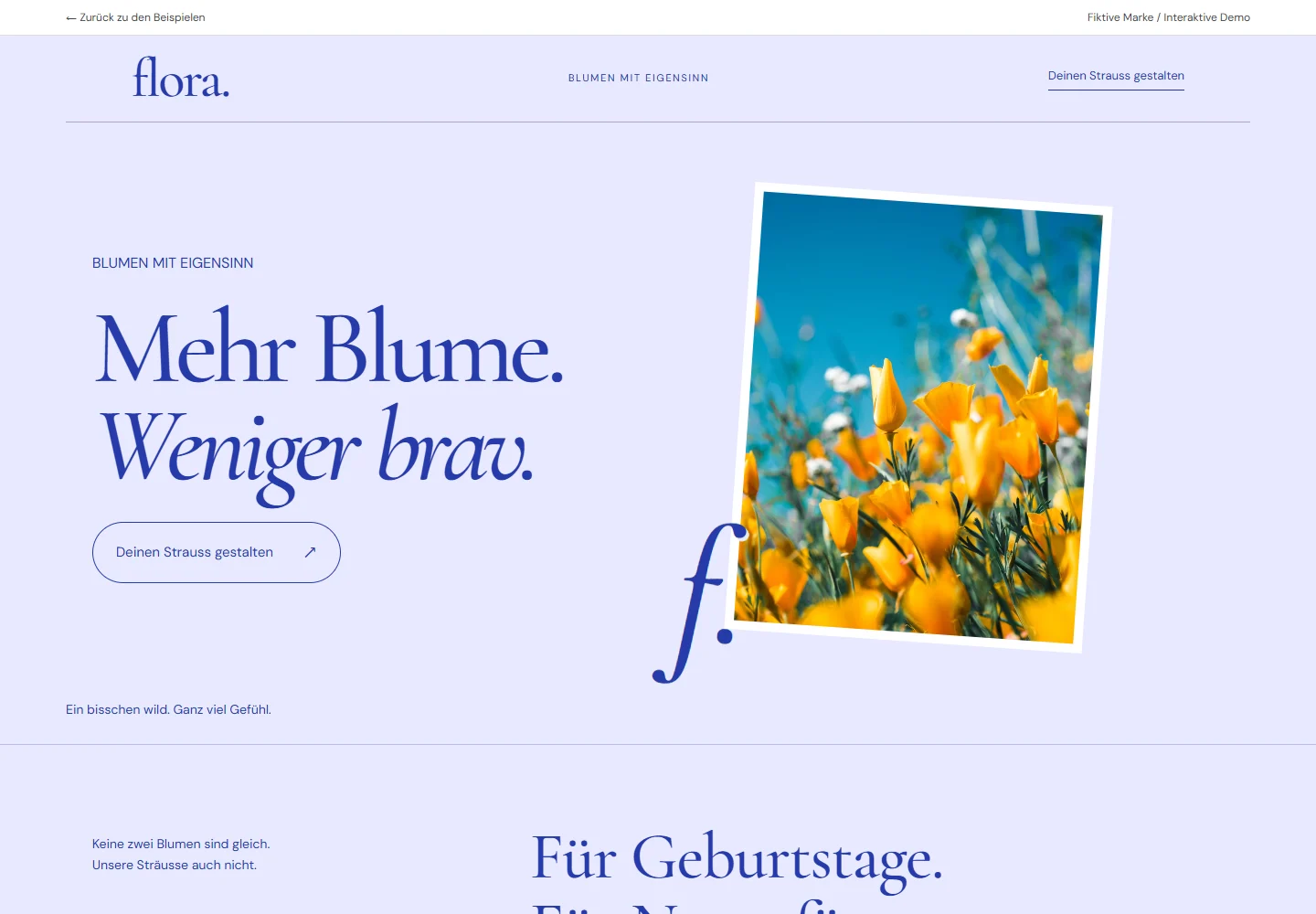 FLORA – Website-Vorschau